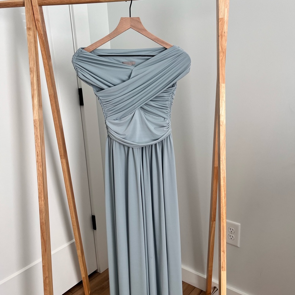 Elegant Teal Off-Shoulder Dress